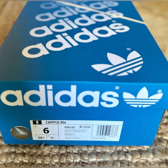 *NWT&B* Adidas / Campus 80s Suede Leather Sneaker / Navy & White / 6 Mens - Picture 9 of 10